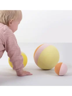 3er-Set: Bälle in Geb/ Rosa/ Orange - ab Geburt