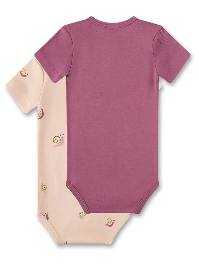 2er-Set: Bodys in Lila/ Beige