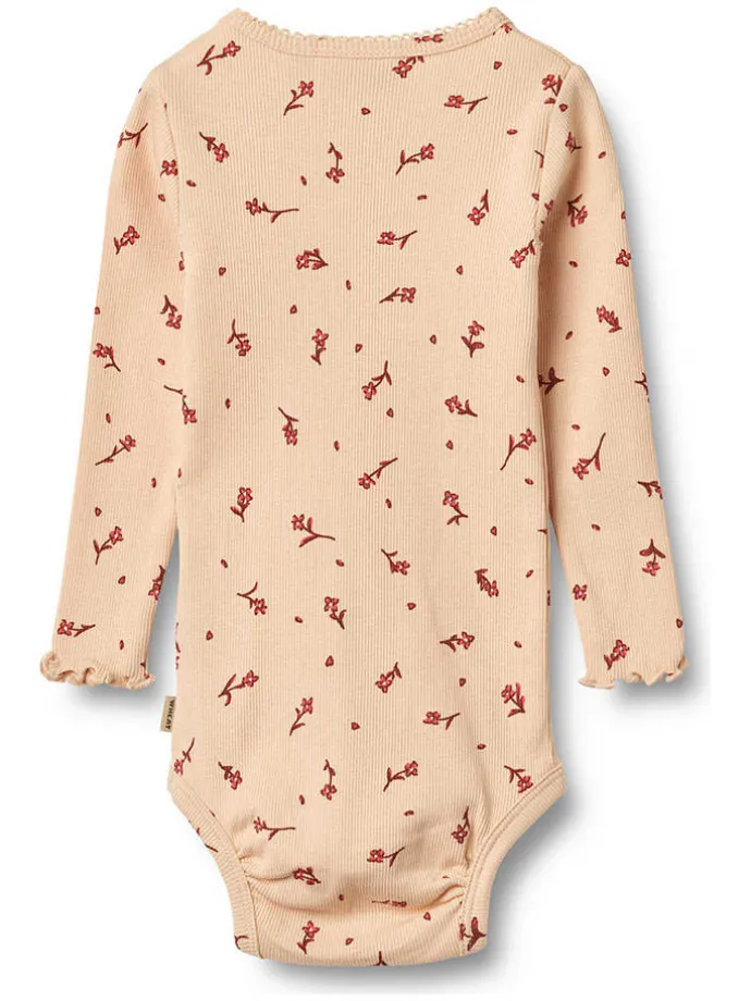 2er-Set: Bodys "Regitze" in Creme/ Orange