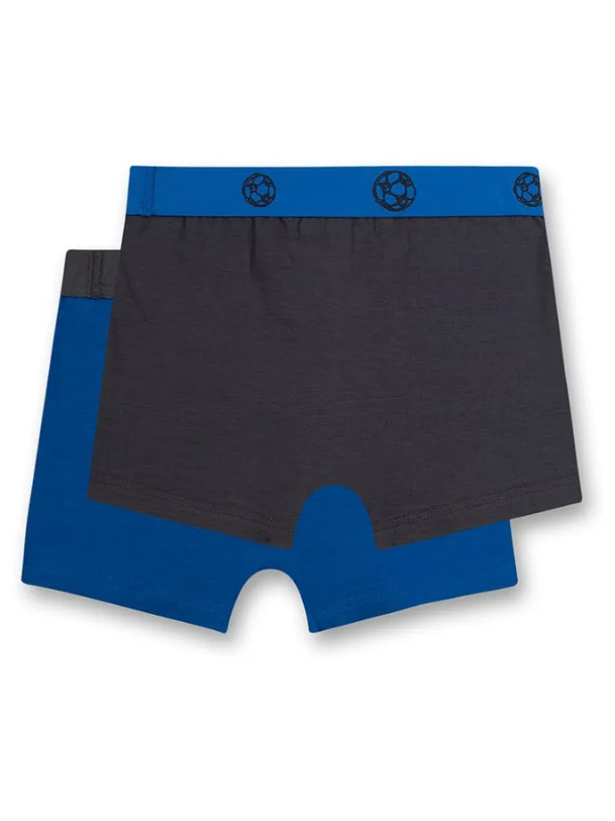 2er-Set: Boxershorts in Anthrazit/ Blau