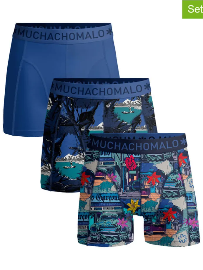 3er-Set: Boxershorts in Blau/ Bunt