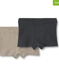 2er-Set: Boxershorts in Dunkelblau/ Taupe