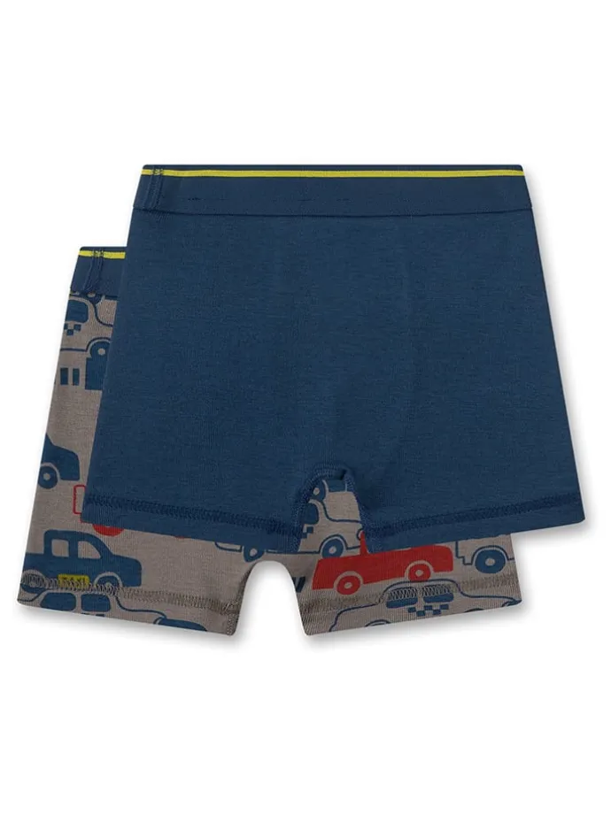 2er-Set: Boxershorts in Dunkelblau/ Grau