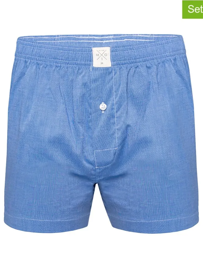 4er-Set: Boxershorts in Dunkelblau/ Hellblau