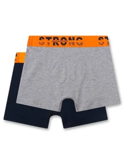2er-Set: Boxershorts in Grau/ Schwarz