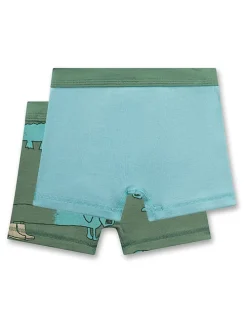 2er-Set: Boxershorts in Hellblau/ Grün