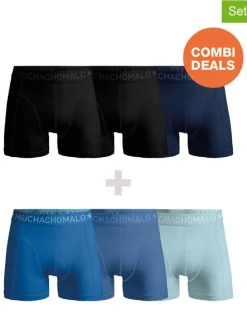 6er-Set: Boxershorts in Schwarz/ Dunkelblau/ Blau