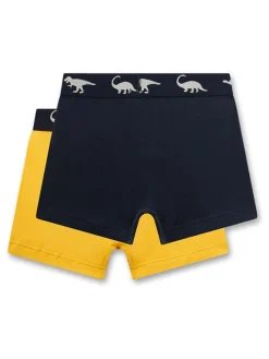 2er-Set: Boxershorts in Schwarz/ Gelb