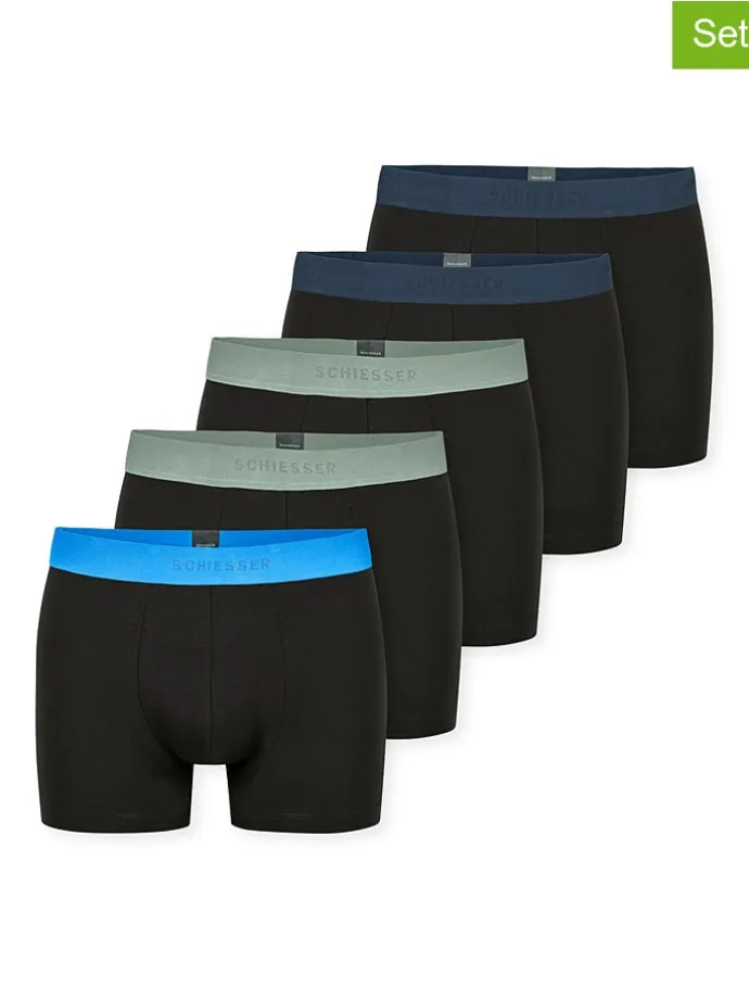 5er-Set: Boxershorts in Schwarz