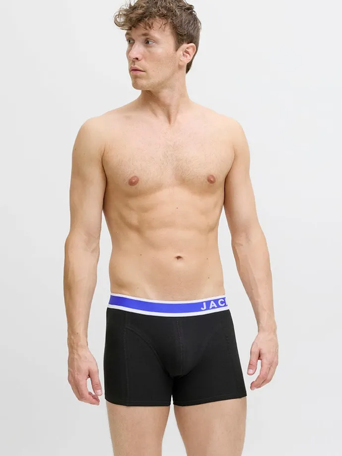 3er-Set: Boxershorts "Jaceaston" in Schwarz/ Blau/ Khaki