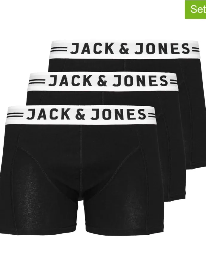 3er-Set: Boxershorts "Sense Trunks" in Schwarz