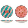 2er-Set: Brotteller ''Caramella'' in Rosa/ Türkis - Ø 16 cm
