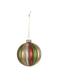 4er-Set: Christbaumkugeln in Bunt - (H)8 x  Ø 8 cm