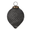 2er-Set: Christbaumkugeln in Schwarz/ Silber - (H)10 x  Ø 8 cm