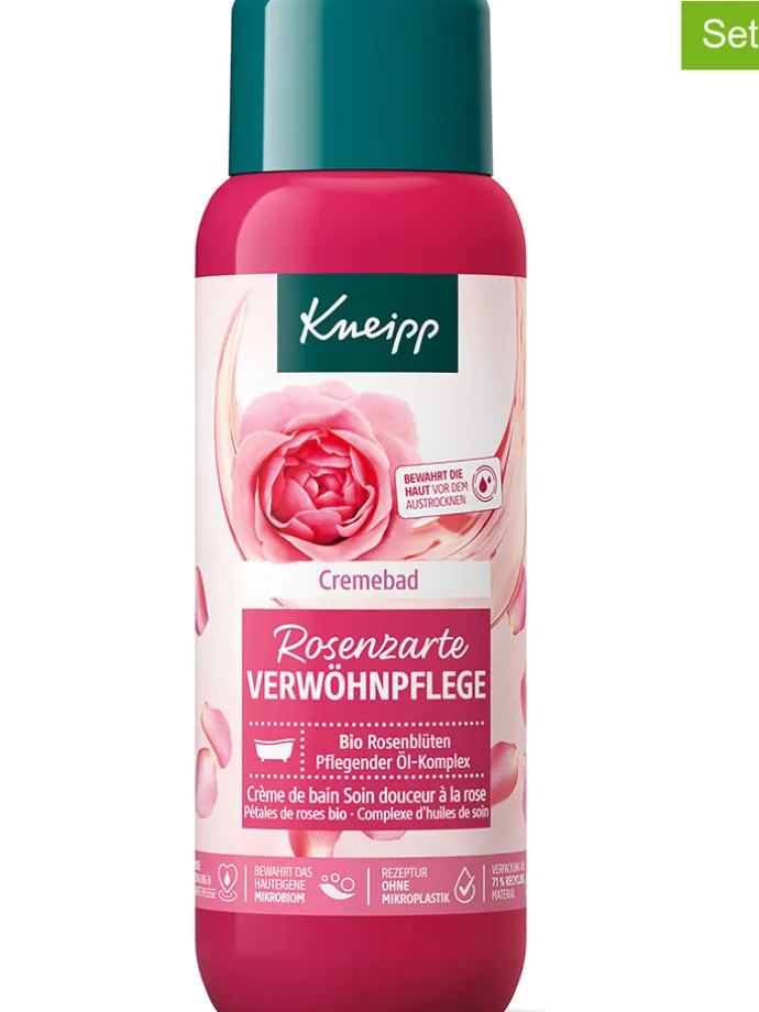 6er-Set: Cremebäder "Rosenzarte Verwöhnpflege", je 400 ml