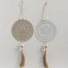 2er-Set: Dekoanhänger "Bali" in Beige/ Weiß - (H)40 cm