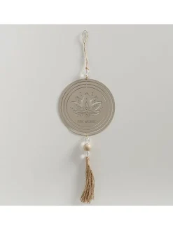 2er-Set: Dekoanhänger "Bali" in Beige/ Weiß - (H)40 cm