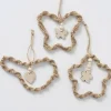 3er-Set: Dekoanhänger "Juto" in Beige - (B)18 x (H)12 cm