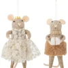 2er-Set: Dekohänger ''Peo'' in Grau/ Beige - (L)23 cm