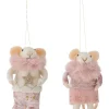 2er-Set: Dekohänger ''Peo'' in Rosa - (L)13 cm