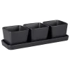 3er-Set: Dipschalen in Schwarz