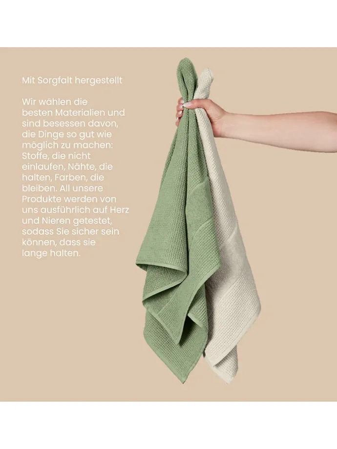 2er-Set: Duschtücher "Turin" in Beige