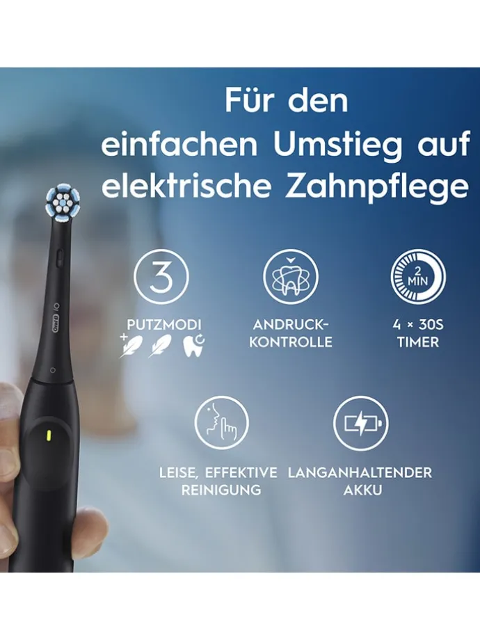 2er-Set: Elektrische Zahnbürsten "iO Series 2" in Schwarz/ Gold