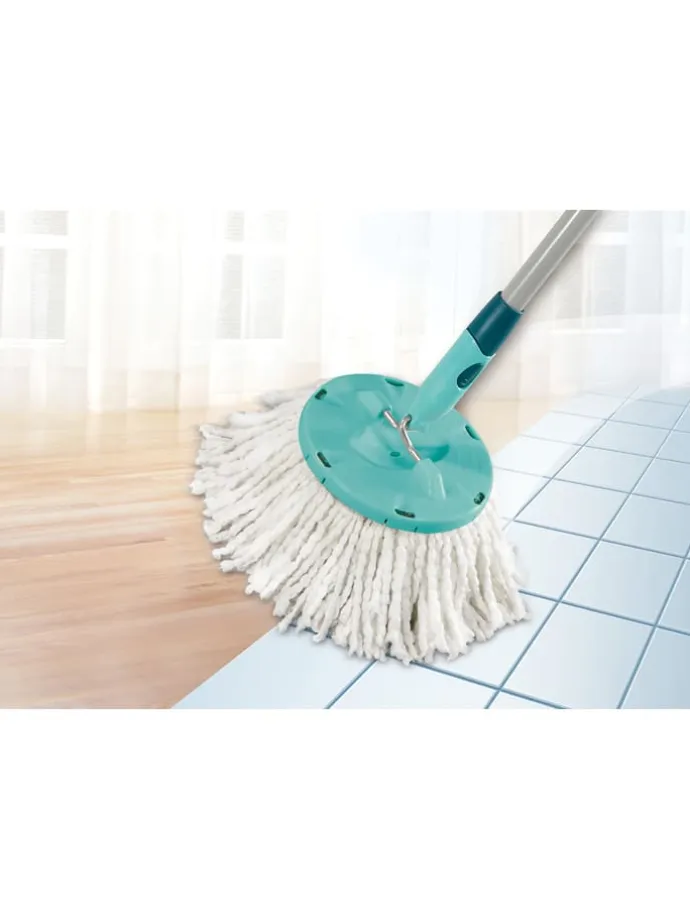 2er-Set: Ersatzköpfe "Disc Mop" in Weiß/ Türkis - 2x 2 Stück