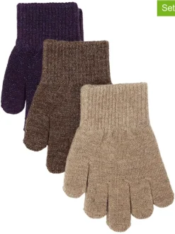 3er-Set: Fingerhandschuhe in Braun