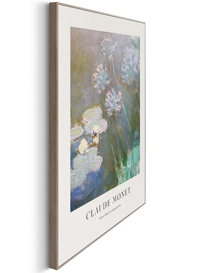 2er-Set: Gerahmte Kunstdrucke "Claude Monet - Purple Blue" - (B)40 x (H)50 cm