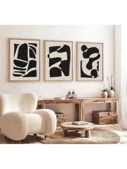 3er-Set: Gerahmte Kunstdrucke