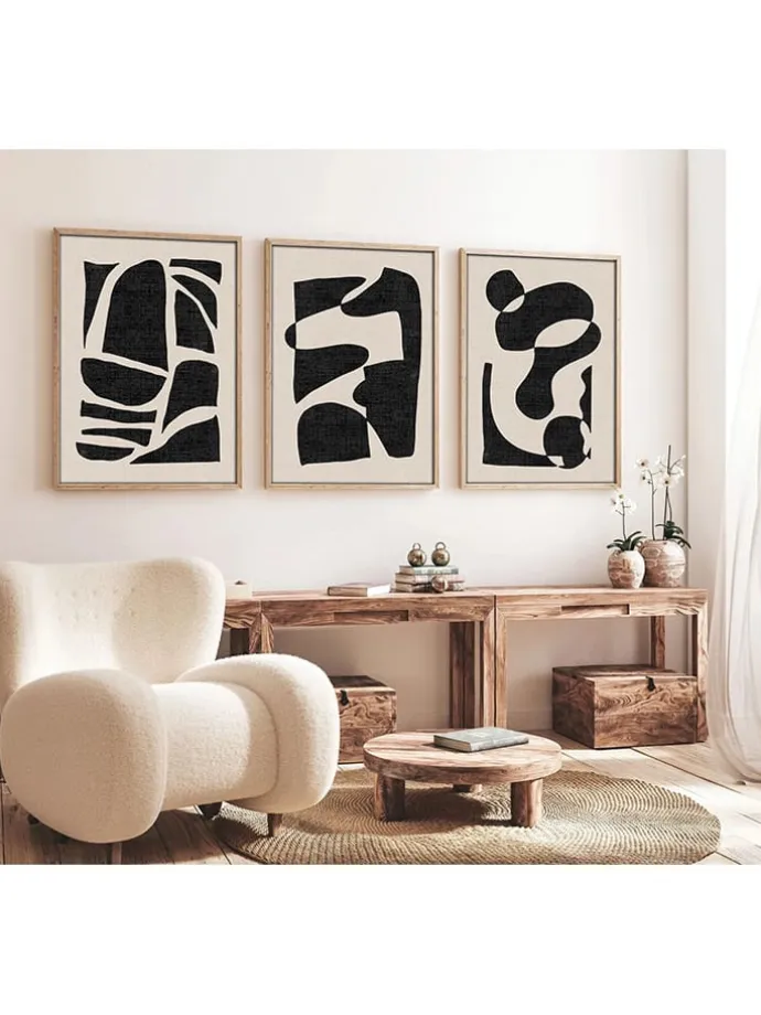 3er-Set: Gerahmte Kunstdrucke