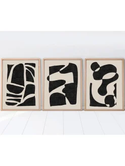 3er-Set: Gerahmte Kunstdrucke