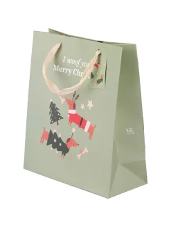 12er-Set: Geschenktüten ''Natalotto'' in Grün - (B)22 x (H)26 x (T)10 cm