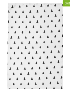 2er-Set: Geschirrtücher "Tannen" in Weiß/ Schwarz - (L)70 x (B)45 cm