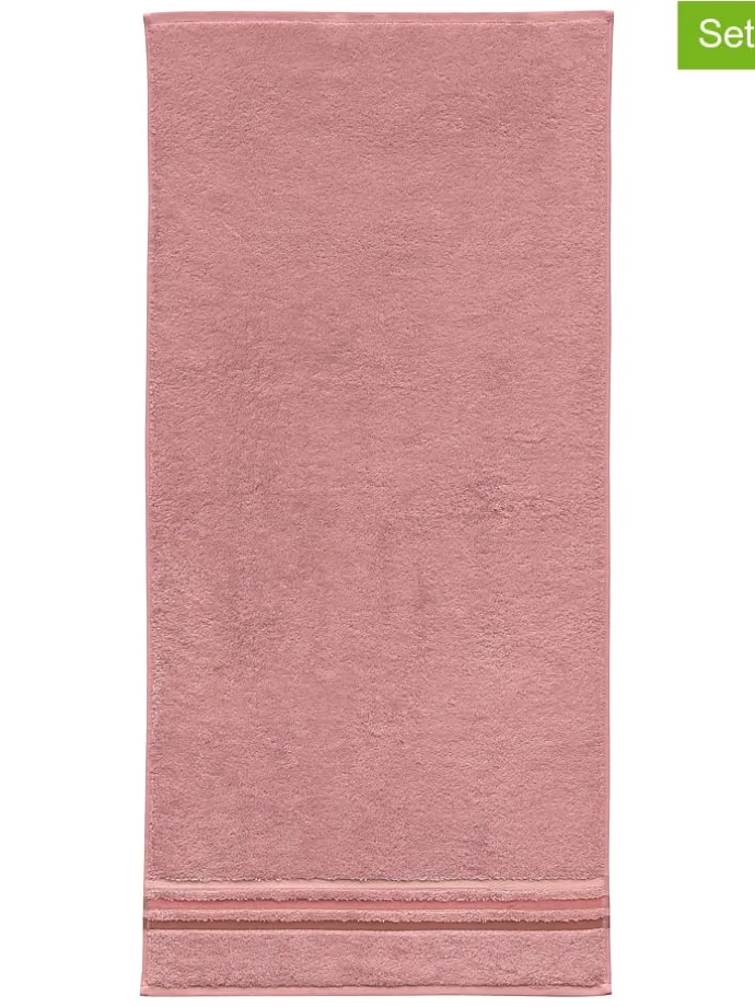 4er-Set: Handtücher "Skyline" in Rosa