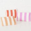 3er-Set: Kosmetiktaschen "Stripe' In Rot/ Lila/ Orange - (B)16,5 x (H)11,5 cm