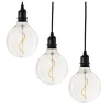 3er-Set: LED-Glaskugeln - (H)100 x Ø 12,5 cm