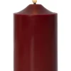 2er-Set: LED-Kerzen "Flamme" in Rot - (H)15 x Ø 7,5 cm
