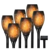 6er-Set: LED-Solar-Fackel "Flame" in Schwarz - (H)50 cm