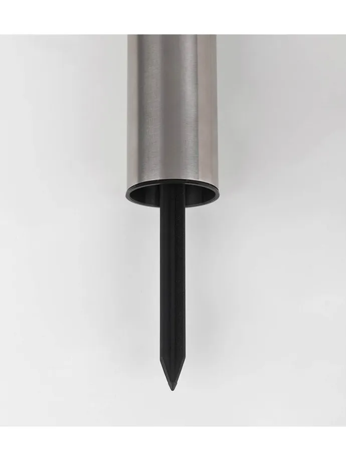 3er-Set: LED-Solar-Gartenspieße "Bobby" in Silber/ Schwarz - (H)42 cm