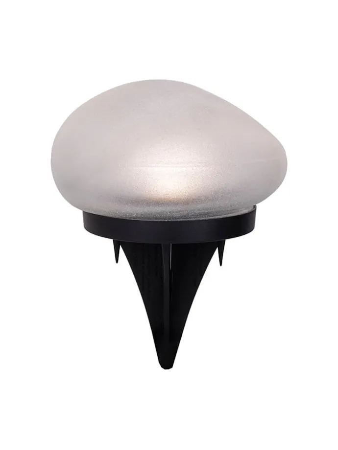 2er-Set: LED-Solar-Gartenspieße "Guri" in Weiß - (B)12 x (H)8,5 x (T)12 cm