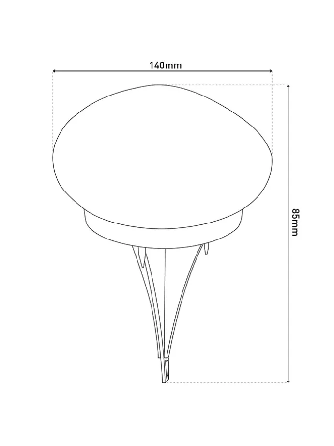 2er-Set: LED-Solar-Gartenspieße "Guri" in Weiß - (B)12 x (H)8,5 x (T)12 cm