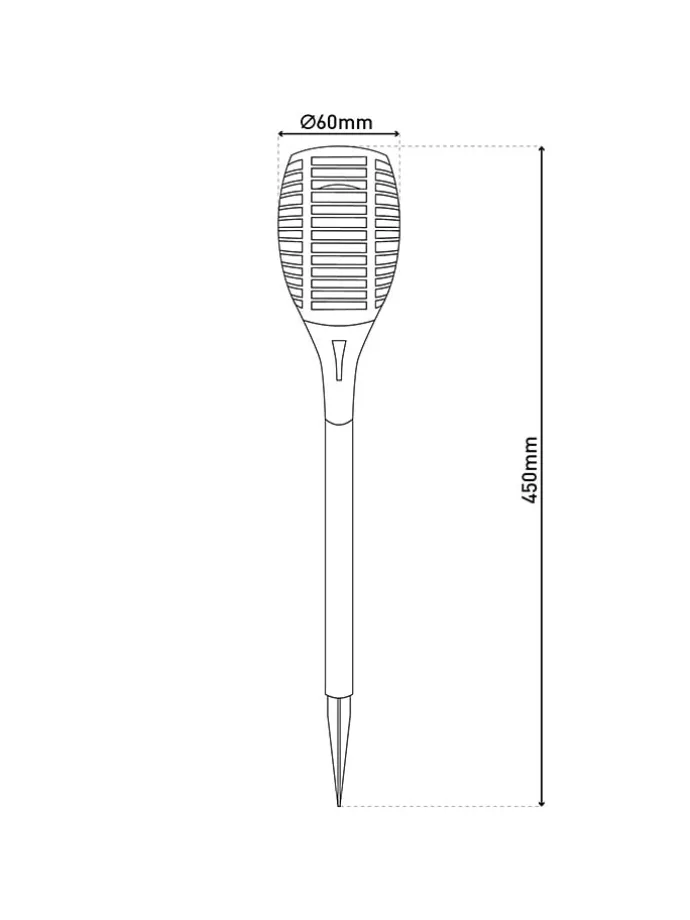 5er-Set: LED-Solar-Gartenstecker "Fanilo" in Schwarz - (H)45 x Ø 6 cm