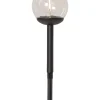 3er-Set: LED-Solar-Gartenstecker "Globe" in Schwarz - (H)25 x Ø 10 cm