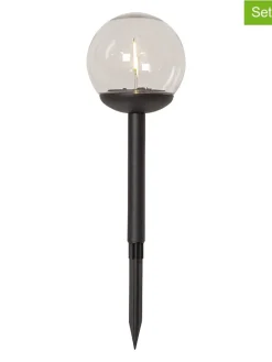 3er-Set: LED-Solar-Gartenstecker "Globe" in Schwarz - (H)25 x Ø 10 cm