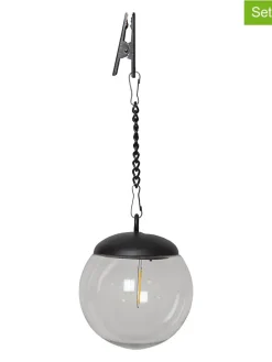 3er-Set: LED-Solar-Kugeln "Globe" in Schwarz - (H)29 x Ø 10 cm