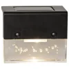 4er-Set: LED-Solar-Wandleuchte "Bubbly Fence" in Schwarz - (B)6,5 x (H)8 cm