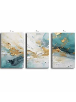 3er-Set: Leinwanddrucke - (L)70 x (B)45 cm