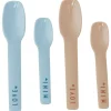 4er-Set: Löffel "Mini Favourite" in Hellblau/ Beige